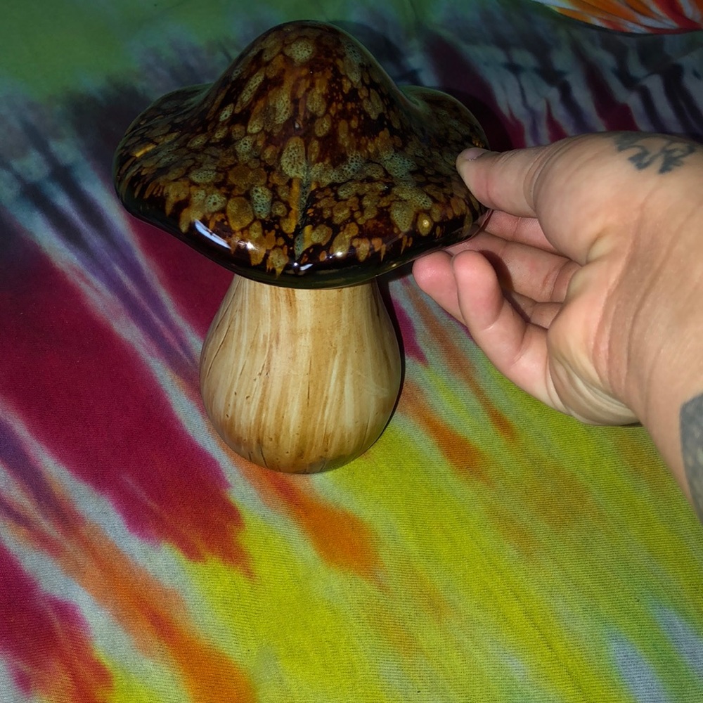 A glass mushroom